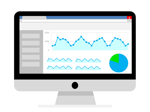 a computer showing data