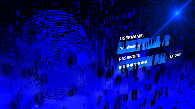 a finger print and a username and password